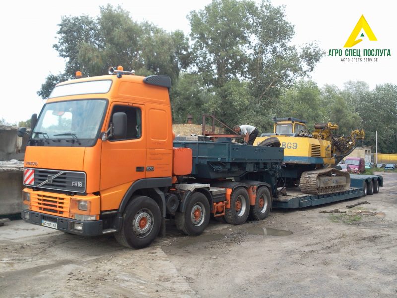 Перевозка негабарита: буровая машина Bauer BG-9