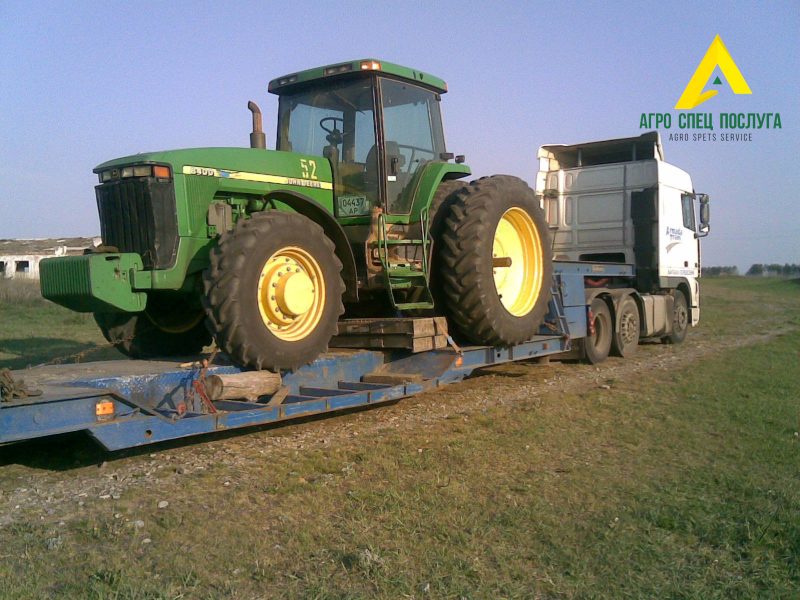 Перевозка негабарита: трактор John Deere