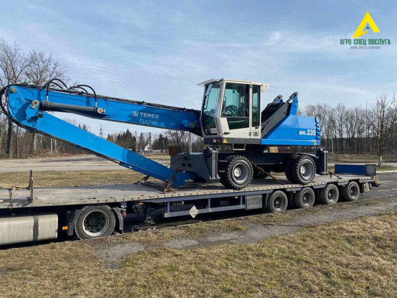 Перевозка негабарита: Перегружатель Terex Fuchs MHL335